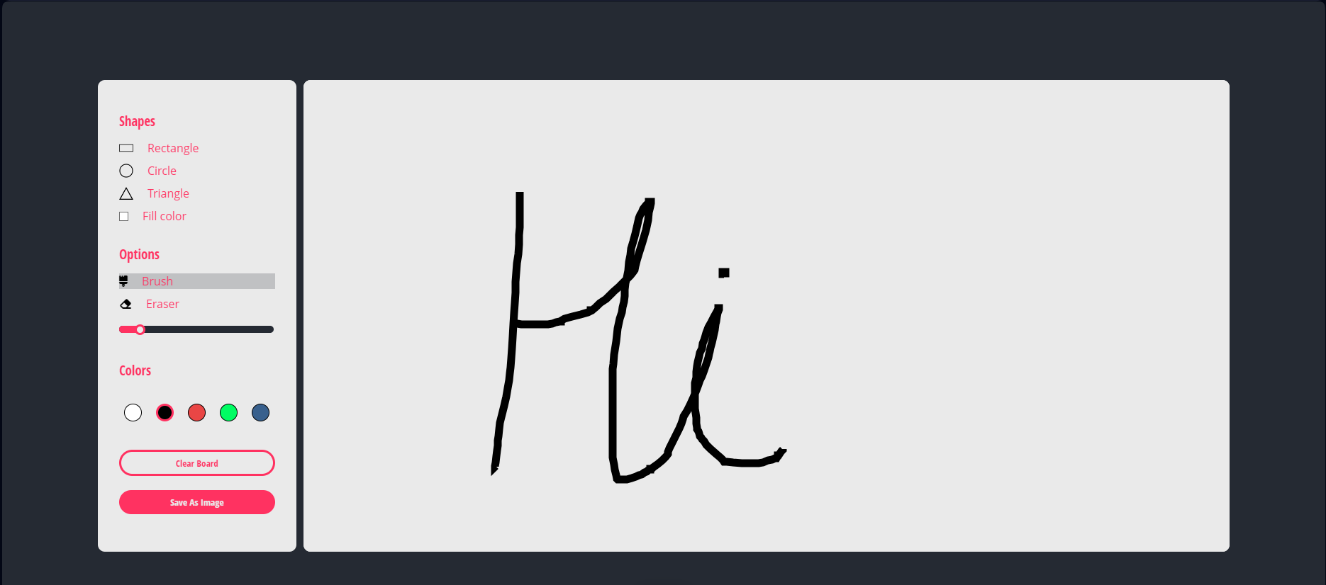 An image of the Drawing App project.
