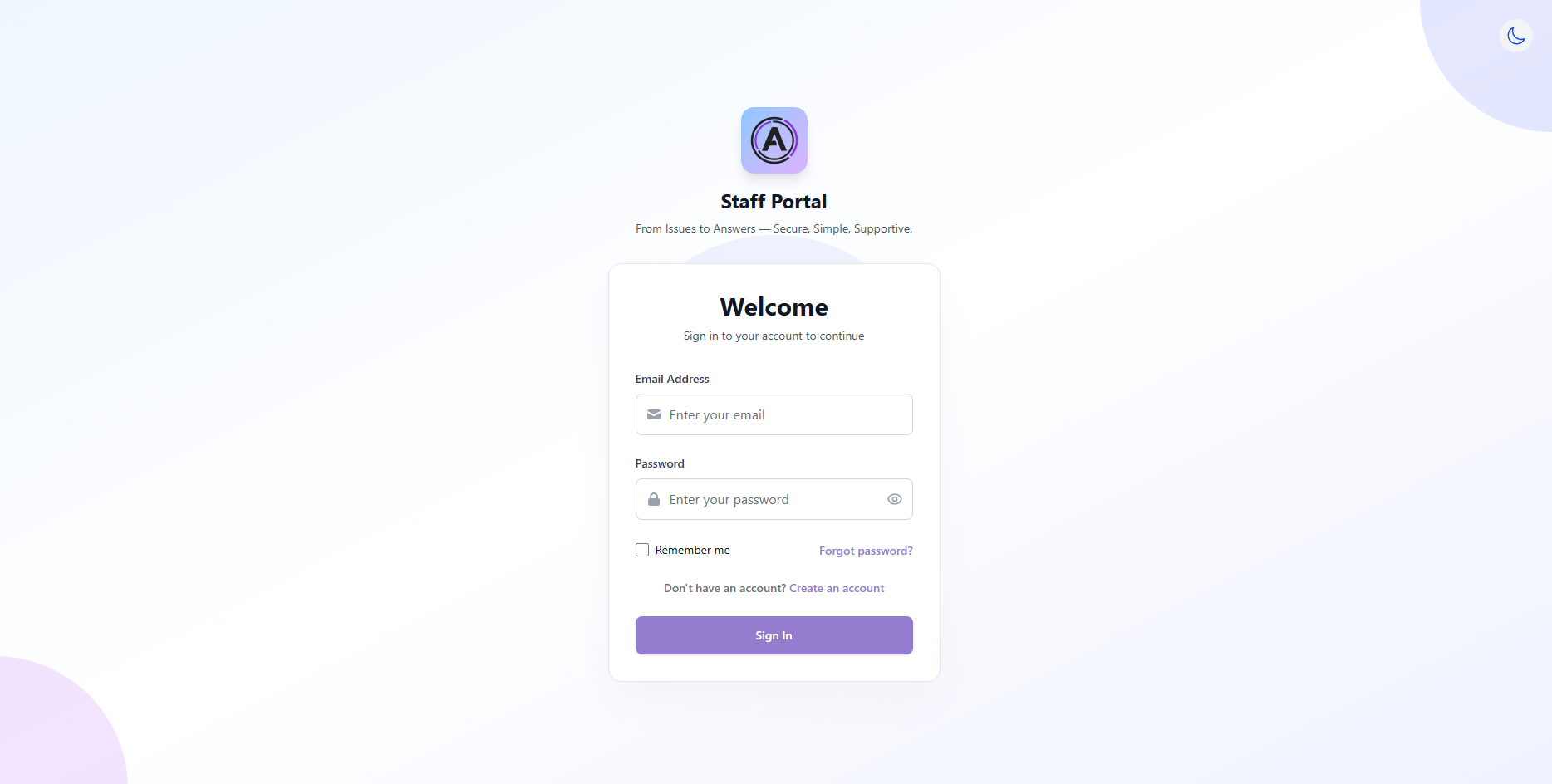 An image of the StaffPortal - Full-Stack MERN Application project.